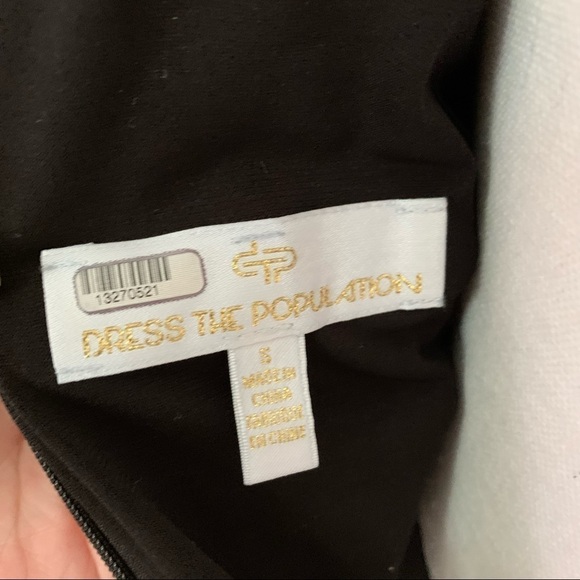 Dress the Population Lolita Leopard Sequin Sheath Dress in Gold & Black sz S - Picture 6 of 6